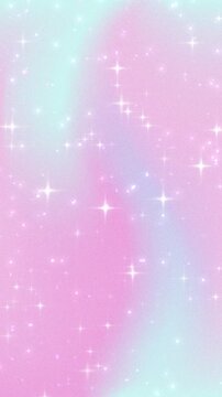 dreamy pastel gradient background with sparkling stars animation