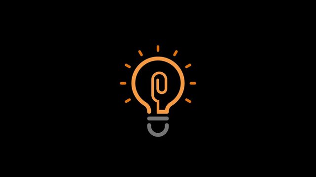 Idea light bulb gif animation