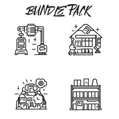 Fototapeta premium Creative Idea Innovation Lightbulb Icon Set – Thinking, Solution, Brainstorming Vector Bundle