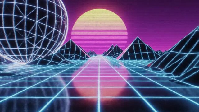 Vintage VHS inspired abstract video background