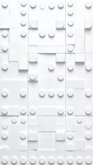 Fototapeta premium A white background with various shaped Lego-like blocks