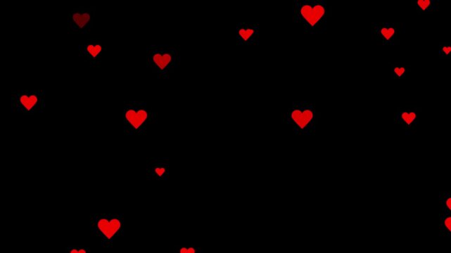 Falling red hearts love overlay video. 3d red hearts falling abstract animation,
love heart 4k video,pink and red hearts gracefully falling on a alpha channel. love, romance, marriage, greeting cards.