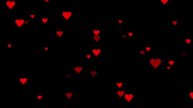 Falling red hearts love overlay video. 3d red hearts falling abstract animation,
love heart 4k video,pink and red hearts gracefully falling on a alpha channel. love, romance, marriage, greeting cards.