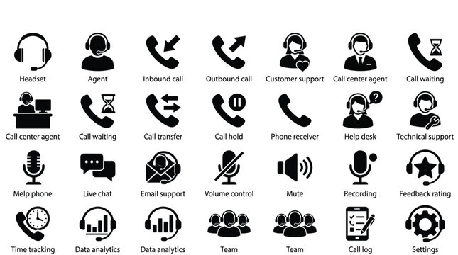 Headsets represent customer support.
