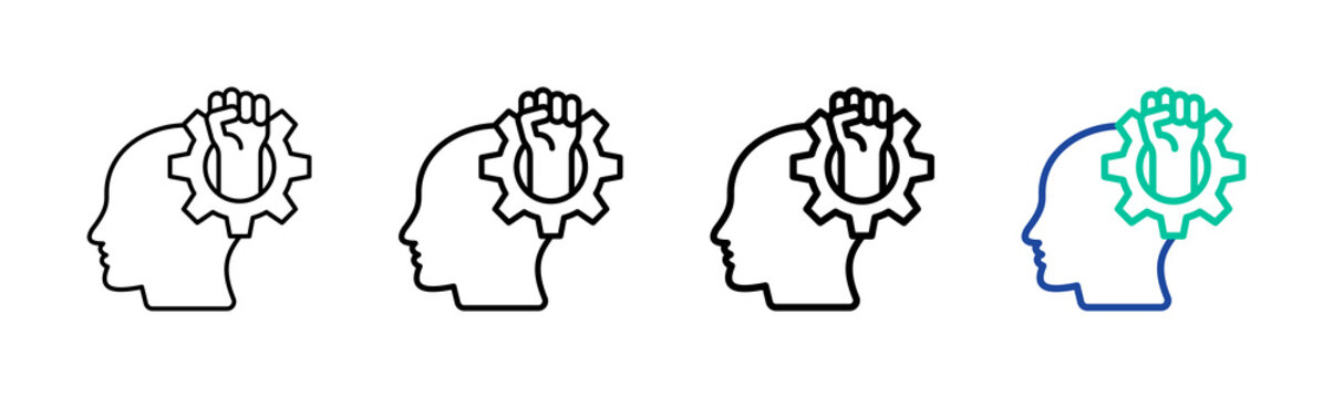 Entrepreneurial Spirit Icon Collection Different Style Outline