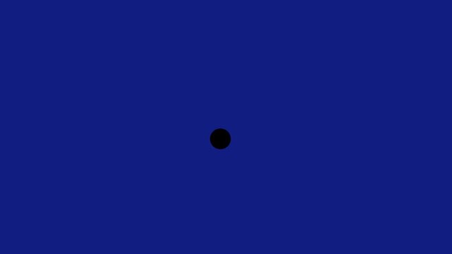 Single Black Dot Centered on a Deep Blue Background circle spot