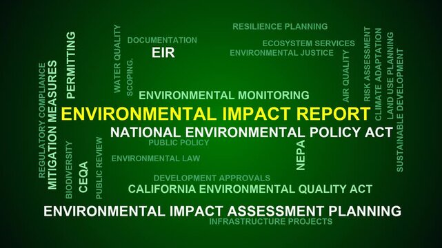 Environmental Impact Report Word Cloud