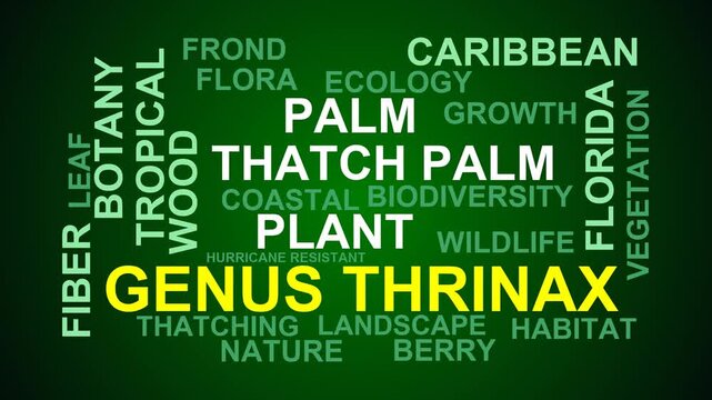 Genus Thrinax Word Cloud