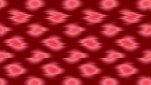 Abstract geometric pattern with blurred red and white diamonds on maroon background