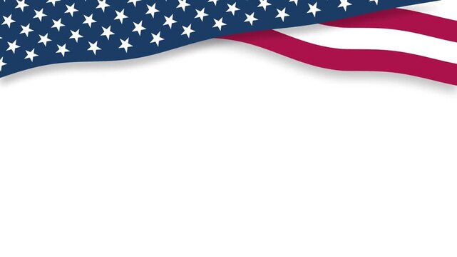 Editable USA Celebration Background with American Flag Animation 4K