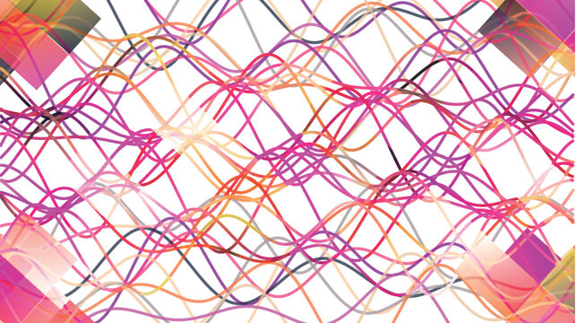 Vibrant Abstract Wavy Pattern With Pink Diagonals