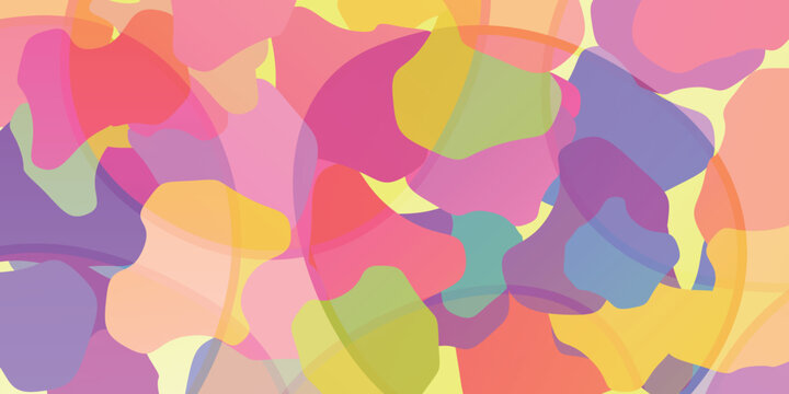 Vibrant Abstract Multicolored Organic Shape Background Design
