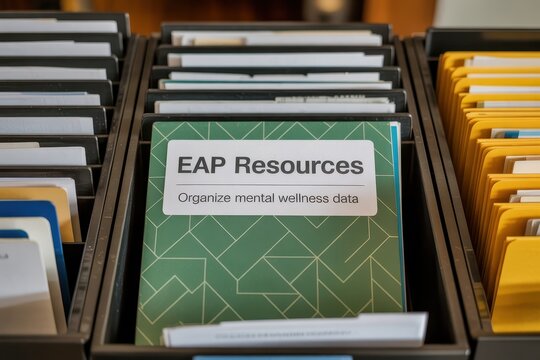 EAP Resources folder for mental wellness data in an office file storage system