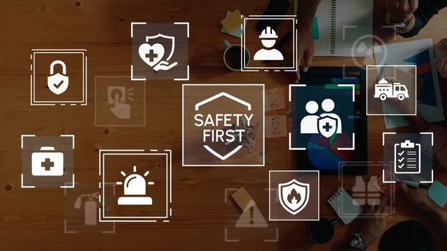 Safety First Visuals for Health, Emergency, Protection, and Workplace Well-being in a Modern Office Setting. Entropy.