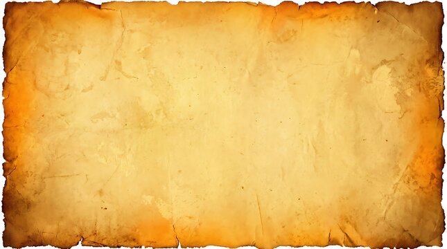 Vintage old parchment paper background with burnt edges