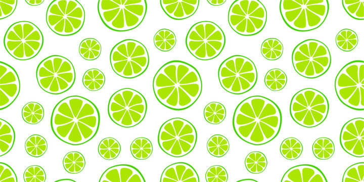 limes pattern background. flat illustration of lime seamless pattern. lime fruit pattern theme. green lime drink packaging.