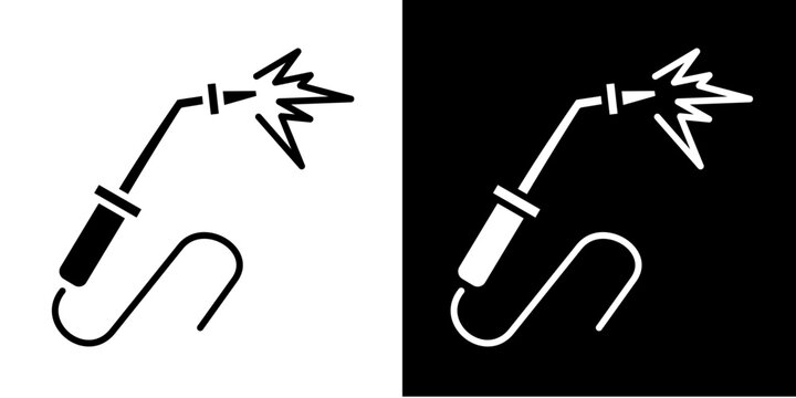 Welding Process  Icon Set White Glyph Style Collection