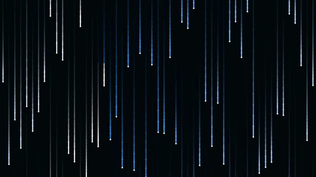 Abstract vertical light streaks animation on dark background