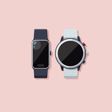 Two modern wristwatches displayed on a plain background