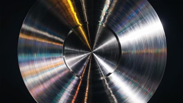 Closeup medium shot showcasing smoothly turned diameter emphasizing rotational machining effects and reflective curved metal surface.
