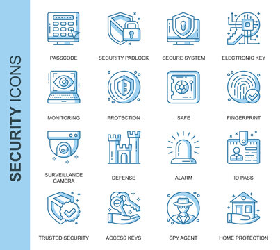 Retail and Commerce Thin Line Business Icons Set