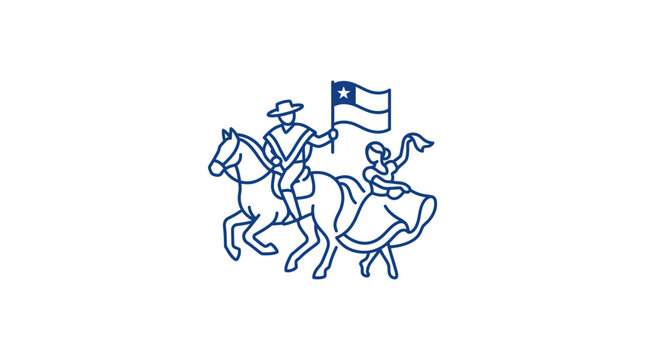 Celebrating Heritage with Horseback Riders and Flag