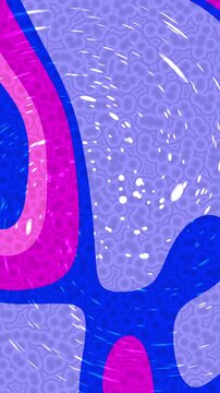 Abstract digital background with fluid organic shapes in vibrant blue and magenta colors.