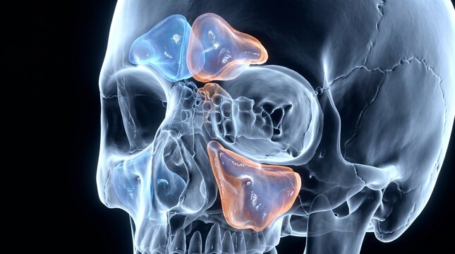 Human Paranasal Sinuses and Skull Anatomical Model