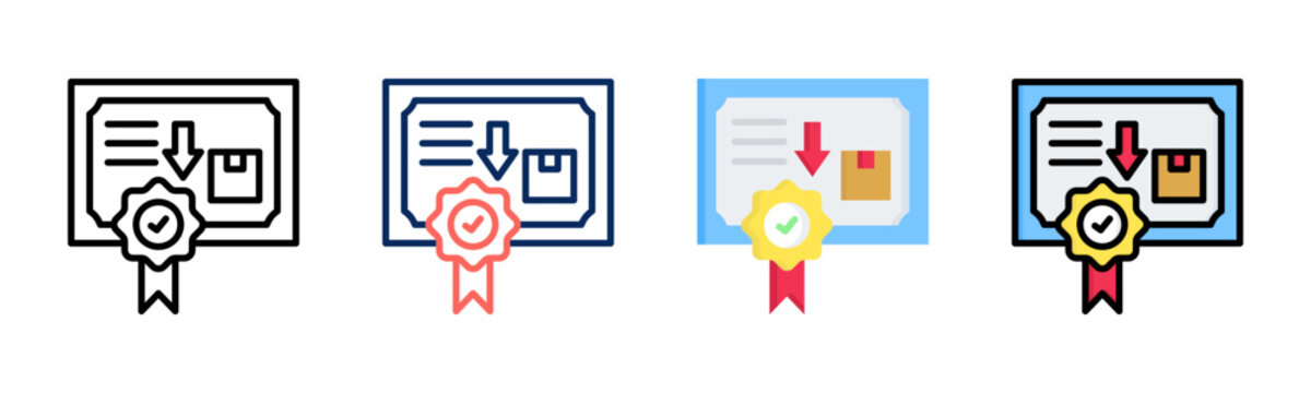 License icon set multiple style collection