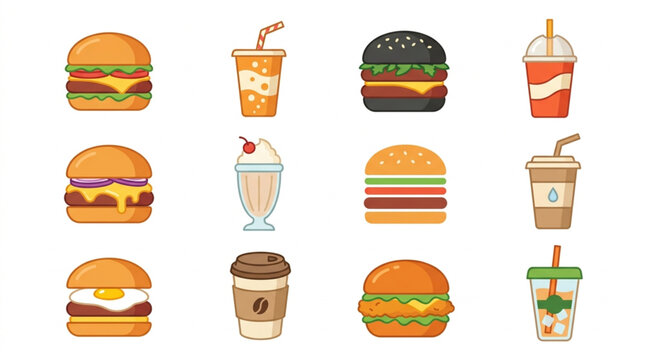Delicious Food Icons Collection.