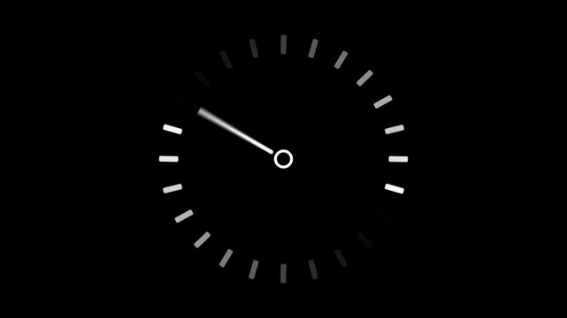 Abstract Minimalist Clock Hand Rotation Loop Animation