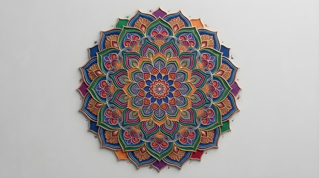 Mandala Design Top View Composition