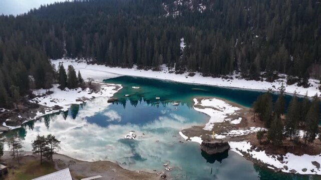 Lake Cauma Caumasee landscape nature outdoor Switzerland Swiss highlands