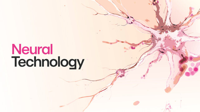 Abstract neuron illustration representing neural technology network on clean background &mdash; artificial intelligence and neuroscience concept.