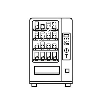 Vending Machine Icon - Outline Style