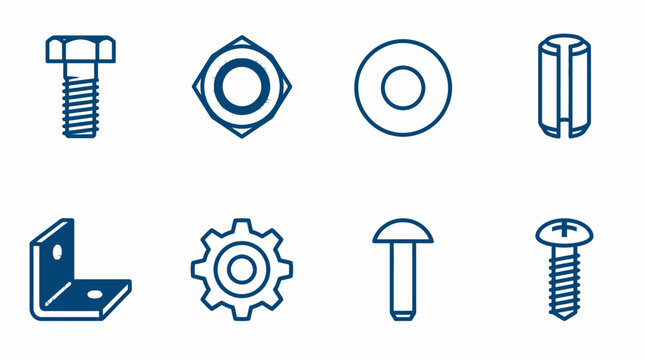 Collection of various metal fasteners.