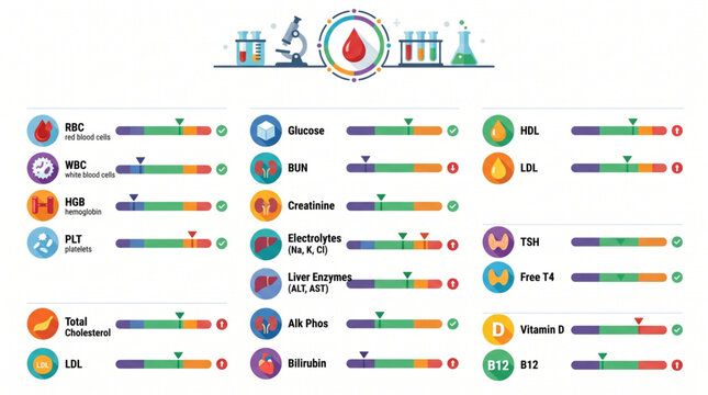 Blood Test Laboratory Results Infographic