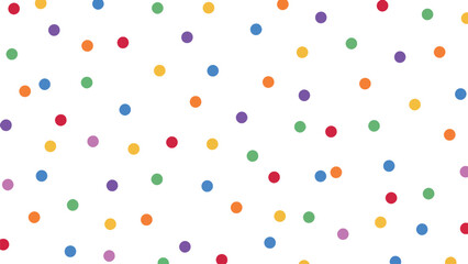Colorful scattered polka dot background pattern © miht3325