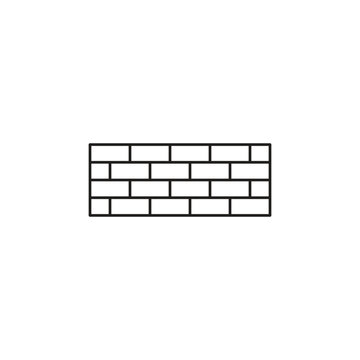 Wall icon isolated on white background in stroke line style