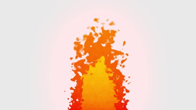 2D Fire Flames Animated Background. Abstract Fire Background Loop