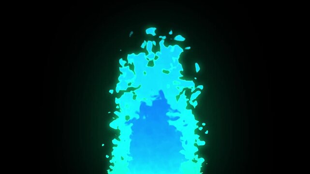 2D Fire Flames Animated Background. Abstract Fire Background Loop