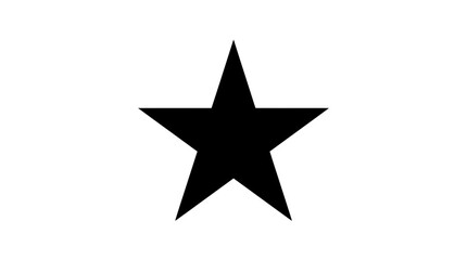 Obraz premium Black Star Icon on White Background - Simple Graphic Element