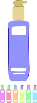 calming face toner cartoon. nourishing exfoliating, brightening toning, astringent antiaging calming face toner sign vector
