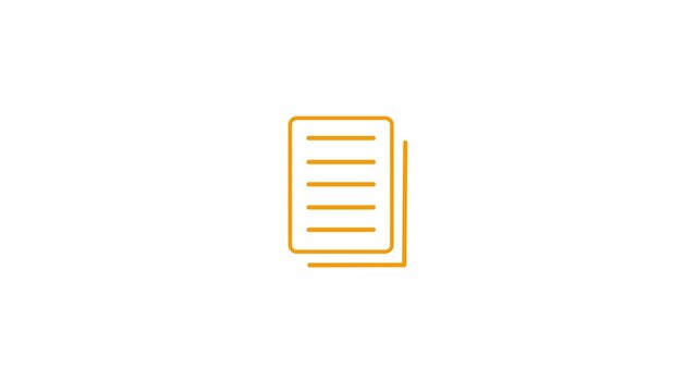 Simple notepad icon animation showing note taking and productivity