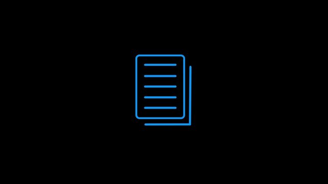 Simple notepad icon animation showing note taking and productivity