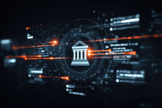 The financial institution emphasizes advanced banking security to protect the account during a credit payment transaction, making safety a top priority for all users.