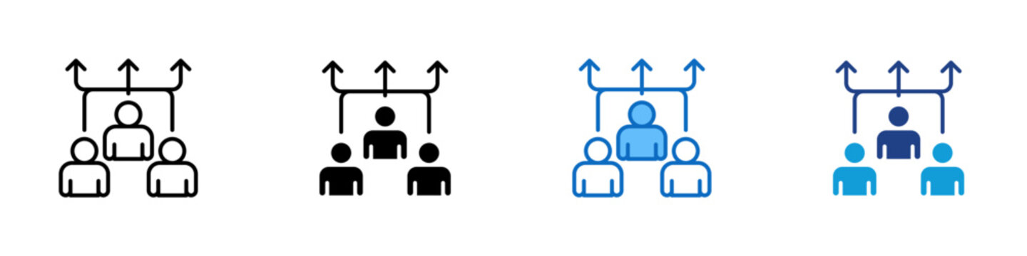 Varied Mind Maps Multiple Style Icon Design Vector - Mind map branches with varied directions representing diverse ideas, creative organization, and strategic planning