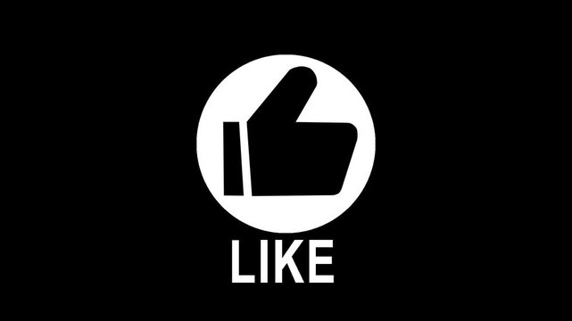 13_Like Button White - Alpha Channel Overlay