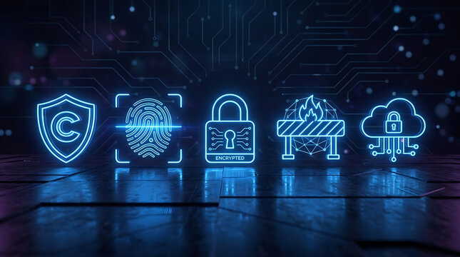 Cyber Security Icons Digital.