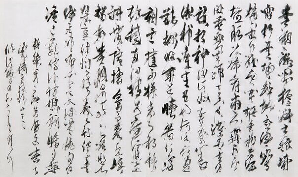 Chinese calligraphy artwork display at an art gallery during an exhibition event in the evening